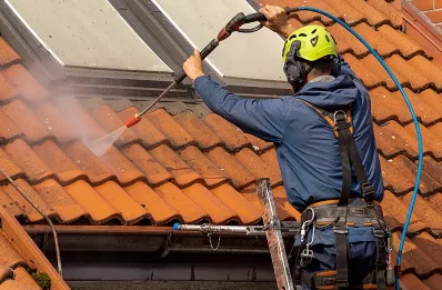 Démoussage et hydrofuge de toiture à Rochessauve
